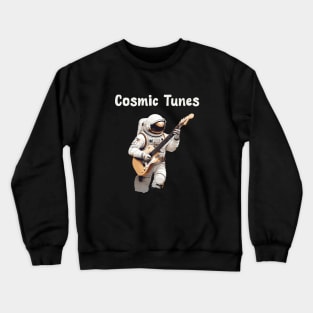 Astronaut playing guitar in space Crewneck Sweatshirt